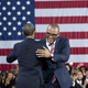 Barack Obama and Tyler Perry greet each other. (AFP)